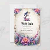 Cartons Réponse Collection de mariage Enchanted Raven (Devant)