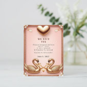 Cartons Réponse 🌺 Collection de mariage Rose Gold 💐 (Debout devant)
