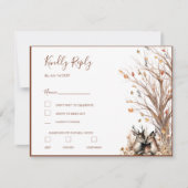 Cartons Réponse Collection de Mariages de cerfs rustiques d'automn (Devant)