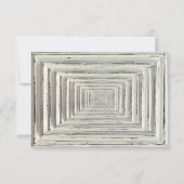 Cartons Réponse Collection de Mariages Rustic White Frame & Burlap (Dos)