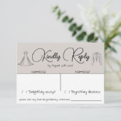 Cartons Réponse Collection mariage moderne élégante Silhouette Col (Debout devant)