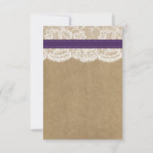 Cartons Réponse Collection Rustique de Mariages de tournesol Kraft (Dos)