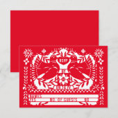 Cartons Réponse Colombes mexicaines à queue en éventail rouge Pape (Devant / Derrière)