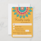 Cartons Réponse Coloré Ethnic Mandala Bold & Bright Mariage (Devant)
