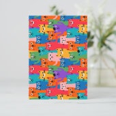 Cartons Réponse Colorful cats (Debout devant)
