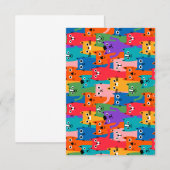 Cartons Réponse Colorful cats (Devant / Derrière)