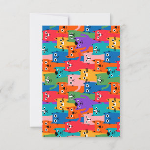 Cartons Réponse Colorful cats