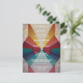 Cartons Réponse "Colorful Elegant Rainbow mariage (Debout devant)