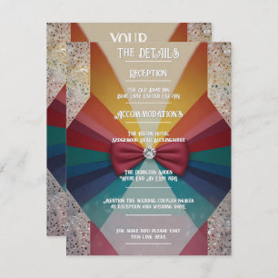 Cartons Réponse "Colorful Elegant Rainbow mariage