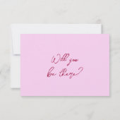 Cartons Réponse Colorful Raspberry Pink QR Code Fun Wedding (Dos)