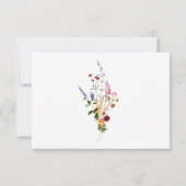 Cartons Réponse Colorful Watercolor Wildflower Wedding (Dos)