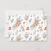 Cartons Réponse Colorful Wildflower Meadow Wedding (Dos)