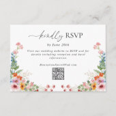 Cartons Réponse Colorful Wildflower QR Code Wedding (Devant)