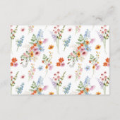 Cartons Réponse Colorful Wildflower QR Code Wedding (Dos)