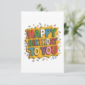 Cartons Réponse Comic Burst Joyeux Anniversaire (Debout devant)