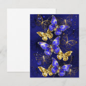 Cartons Réponse Composition avec papillons Sapphire (Devant / Derrière)