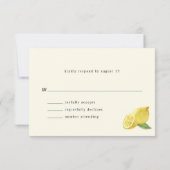 Cartons Réponse Compositions de citrons d'été et code QR (Dos)