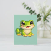 Cartons Réponse Conception d'animal Kawaii de grenouille mignonne (Debout devant)