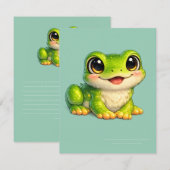 Cartons Réponse Conception d'animal Kawaii de grenouille mignonne (Devant / Derrière)