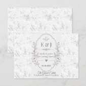 Cartons Réponse Conception de célébration de mariage romantique de (Devant / Derrière)