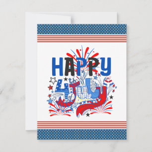 Cartons Réponse Conception de célébration patriotique du 4 juillet