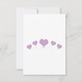 Cartons Réponse Conception de cœurs de lilas pour mariage (Dos)