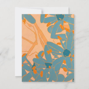 Cartons Réponse Conception de feuille contemporaine en pêche