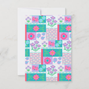 Cartons Réponse Conception de fleurs vibrantes en fleurs