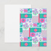 Cartons Réponse Conception de fleurs vibrantes en fleurs (Devant / Derrière)