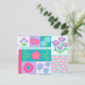 Cartons Réponse Conception de fleurs vibrantes en fleurs (Debout devant)