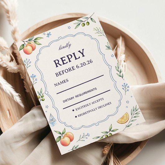 Cartons Réponse Conception Florale de Fruits Méditerranéens