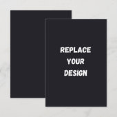 Cartons Réponse Conception simple noire personnalisée Ajouter une  (Devant / Derrière)