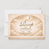 Cartons Réponse Constellation Dorée Quinceañera (Devant)