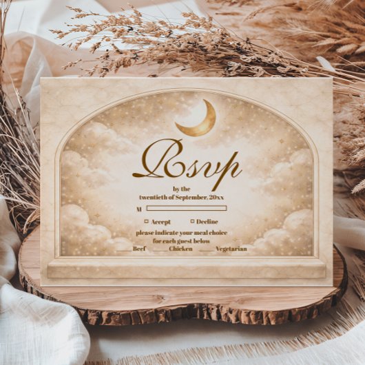Cartons Réponse Constellation Dorée Quinceañera