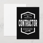 Cartons Réponse Contractant Travail Titre du travail Cadeau (Devant / Derrière)