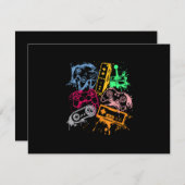 Cartons Réponse Contrôleurs de console de jeu vidéo Retro 80's 90' (Devant / Derrière)