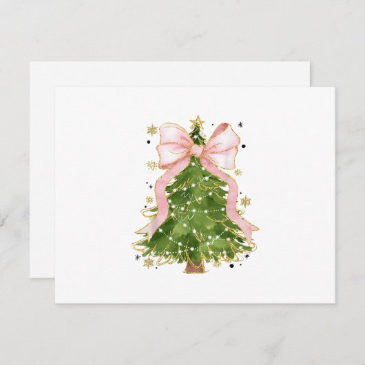 Cartons Réponse Coquette Bow Christmas Tree Vacances Fille tenue W (Devant / Derrière)