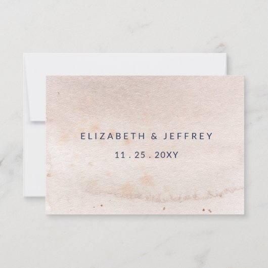 Cartons Réponse Coquillages Rustiques Océan Mer Eté Plage Mariage (Dos)