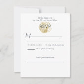 Cartons Réponse Coquille de mer d'or simple et bleu prussien profo (Devant)