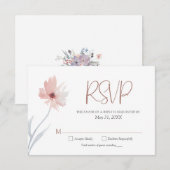 Cartons Réponse Corail bleu foncé Cuivre floral géométrique (Devant / Derrière)