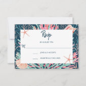 Cartons Réponse Corail tropical | Sous le Mariage marin (Devant)