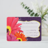 Cartons Réponse Coral Fuchsia Eggplant Gerber Daisy Mariage (Debout devant)