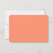 Cartons Réponse Coral Mariage d'arc moderne et élégant (Dos)