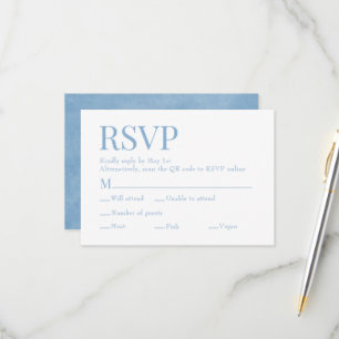 Cartons Réponse Cornflower Blue Scan Qr Code Mariage de choix de r