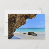 Cartons Réponse Côte tropicale de plage avec un Big Rock (Dos)