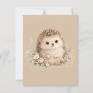 Cartons Réponse Cottage Floral Kawaii Maison Hérisson