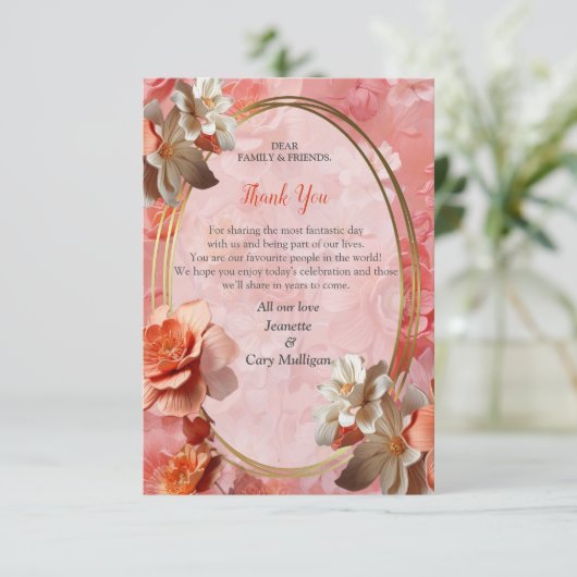 Cartons Réponse Couleur douce 2024 des fleurs Peach Fuzz (Debout devant)