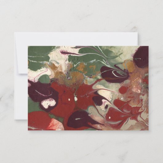 Cartons Réponse Couleurs Abstraites Gras Rouge Vert Violet Mariage (Dos)