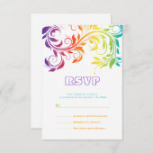 Cartons Réponse Couleurs arc-en-ciel couleur feuille de défilement (Devant / Derrière)