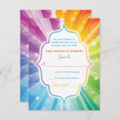 Cartons Réponse Couleurs arc-en-ciel Couleurs rayées Sunburst Weds (Devant / Derrière)